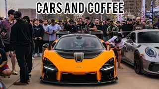 Cars and Coffee Houston Mclaren Senna and SO Many cars pulled in Must Watch!!