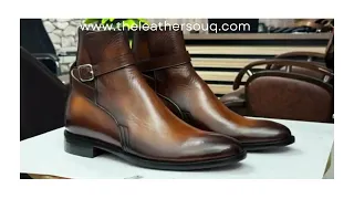 Awesome Men's Handmade Brown Leather Jodhpur Boots