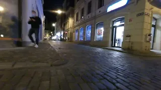 Walking tour 3d vr 180 riga old town night latvia letonya