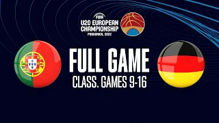 Portugal v Germany | Full Basketball Game | FIBA U20 European Championship 2022