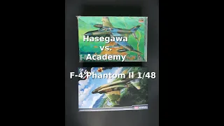 Hasegawa vs Academy F-4 Phantom II 1/48 (Some comparison between manufacturers decisions)