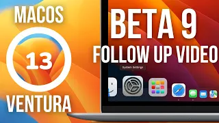 macOS Ventura Beta 9 Follow Up