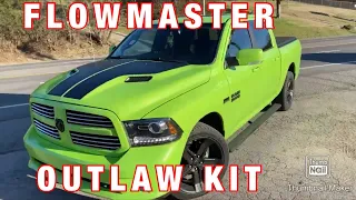 2017 Dodge Ram 5 7L HEMI DUAL EXHAUST w/ Flowmaster Outlaw Kit!!