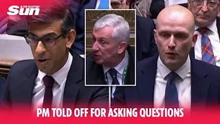 Rishi Sunak told off for asking questions instead of answering them during PMQs