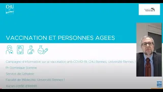 Vaccination anti-COVID19  - Vaccination et personnes âgées - Pr Dominique Somme