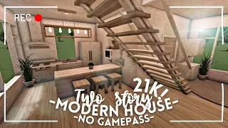 [ roblox bloxburg ] no gamepass minimalist two story family house 21k! ꒰ build & tour ꒱ - itapixca