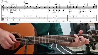 Wherever You WIll Go (The Calling) - Easy Fingerstyle Guitar Playthough Lesson With Tabs