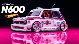 Honda N600 Rally Race Car Martini Racing Hot Wheels Custom