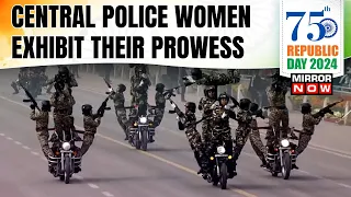 WATCH: Police Women’s Motorcycle Display Enthrals Guests On Republic Day 2024 At Kartavya Path.
