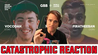 PIRATHEEBAN vs VOCODAH | Grand Beatbox Reaction Battle Online 2020 | Solo TOP 16 // Guitarist Reacts