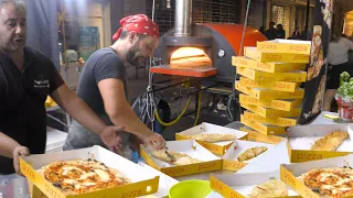 Amazing! Fried Calzone and "Neapolitan Pizza" from Mobile Pizzeria "Napoli Centrale" in Ancona,Italy