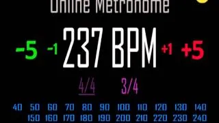 Metronomo Online - Online Metronome - 237 BPM 3/4