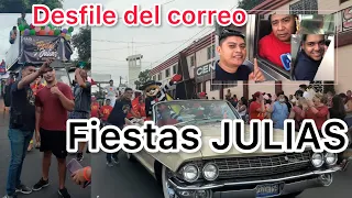 Desfile del CORREO en Santa Ana, asi se viven las fiestas JULIAS 🙌🏻🥳