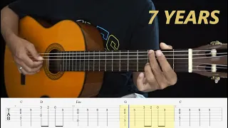 7 Years - Lukas Graham - Fingerstyle Guitar Tutorial TAB + Chords + Lyrics