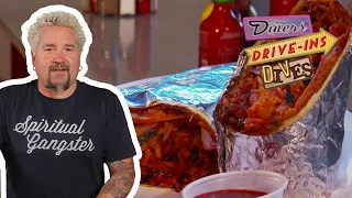 Guy Fieri Eats the HRD Spicy Burrito | Diners, Drive-Ins and Dives | Food Network