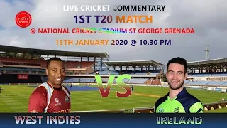CRICKET LIVE | WEST INDIES VS IRELAND | 1ST T20 MATCH | @ ST GEORGE GRENADA | YES TV SPORTS LIVE