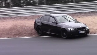 almost Crash & Drift on slippery Nordschleife  Nürburgring Touristenfahrten 16.08.2015