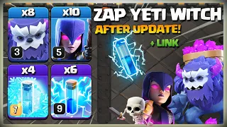After Update! Th13 Zap Yeti Witch Attack Strategy | Best Th13 Attack Strategy | Clash of Clans coc