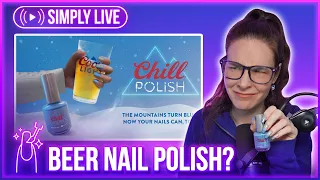 Nail polish that changes colours if your BEER is cold enough to drink??? 🔴LIVE