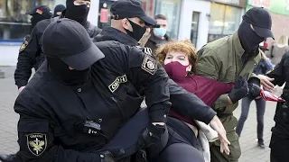 Belarus: More than 200 arrested at anti-government women's march in Minsk