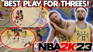 This is the BEST PLAY for WIDE OPEN THREES in NBA 2K23! *FULL TUTORIAL* Money Plays