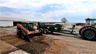 Hauling Manure with Massey Ferguson 6S.180