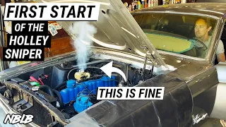 First Start with the Holley Sniper EFI on the '68 Mustang! And it Got a Little Sketchy...