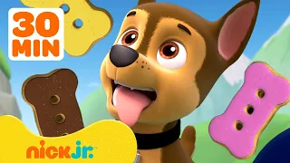 PAW Patrol Loves Yummy Pup Treats! w/ Chase & Rubble | 30 Minute Compilation | Nick Jr