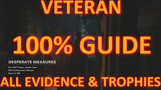 CoD CW: DESPERATE MEASURES - 100% Guide Veteran Difficulty All Evidence & Trophies