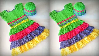 Very Creative free Crochet Baby girls frocks/Winter Seasons Eassy Frocks trends