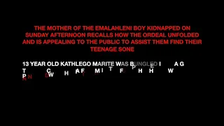 Kathlego Marite’s parents appeal for help to get him back