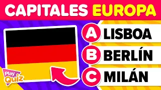 Adivina las Capitales de Europa (Con Opciones) 📚🌍🧠 | Test Geografía | PlayQuiz Trivia