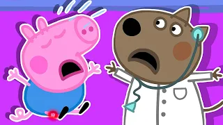 Uh Oh! Georgie Pig Falls and Injures His Knee 💕 Peppa Pig Nursery Rhymes and Kids Songs