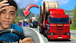 ESSA VIAGEM TEVE MUITO ACIDENTE COM ESSE COMBOIO BARBEIRO! - EURO TRUCK SIMULATOR 2