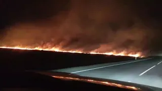 Степной пожар в Улётовском районе 18.02.2019