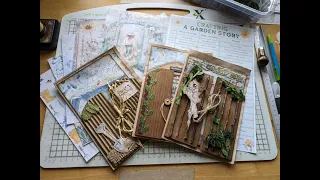 #journaljigsaw A Garden Story Collaboration Video - Rustic & Grungy Gatefold Garden Pages