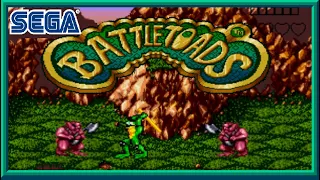 (Fail, Game Over) Battletoads 🐸 SEGA ["100%"/"Playthrough"/English/HD]