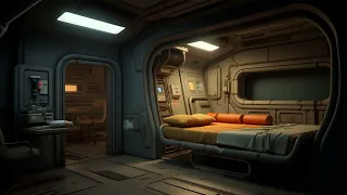 Spaceship Bedroom Ambient Atmoshphere. Sci-Fi Ambiance for Sleep, Study, Relaxation
