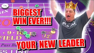 🔥BIGGEST WIN EVER! NEW LEADER!🔥 30 Roll Craps Challenge - WIN BIG or BUST #158