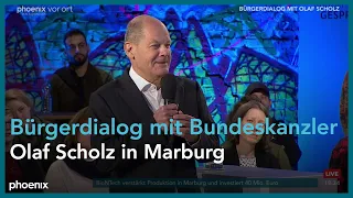 Bürgerdialog mit Bundeskanzler Olaf Scholz in Marburg