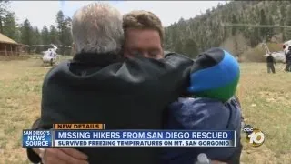 Missing hikers found alive in San Bernardino mountains share emotional reunion with family