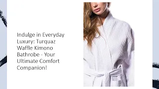Indulge in Everyday Luxury: Turquaz Waffle Kimono Bathrobe - Your Ultimate Comfort Companion!