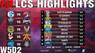 EU LCS Highlights ALL GAMES Week 5 Day 2 Full Day Highlights Summer 2018