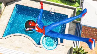 GTA 5 Ragdolls SPIDERMAN Jumps/Fails (Euphoria Physics) #03