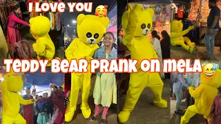 teddy bear prank on mela 😅,,,, finally I love you bol Diya ❤️😘