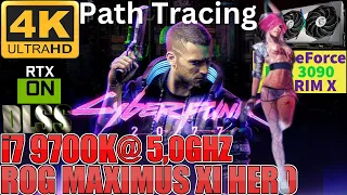 Cyberpunk 2077 Path Tracing On 4K/FULL HD DLSS ON/OFF | RTX 3090 SUPRIM X | Intel i7 9700K