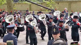 To Windsor Castle fr Westminster Abbey-Buckingham Palace HM Queen Elizabeth II w marching band music