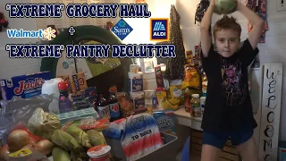 *EXTREME* GROCERY HAUL-ALDI, WALMART, & SAMS + *EXTREME* PANTRY  DECLUTTER