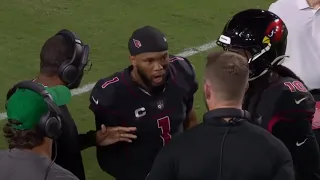 Kyler Murray HEATED at Kliff Kingsbury after timeout & Cardinals tie the game