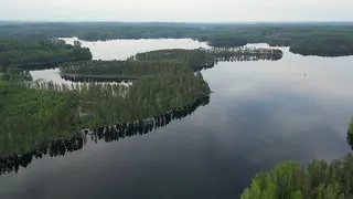 Over Sinniinlahti bay in lake Saimaa, Savonlinna, Finland 25.5.24